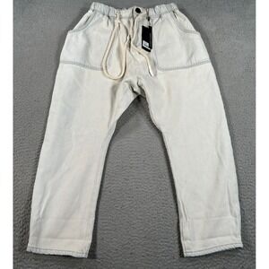 One Teaspoon Shabby Kingpins Jeans Women Small White Denim Boyfriend Cropped NWT